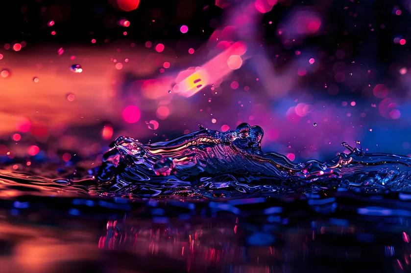 colorful water drops to show IPS colors and clear images