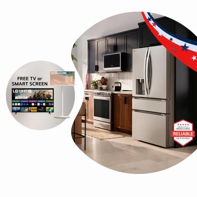 19-27 percent off on a 4-piece kitchen package + FREE TV or StanbyME smart screen