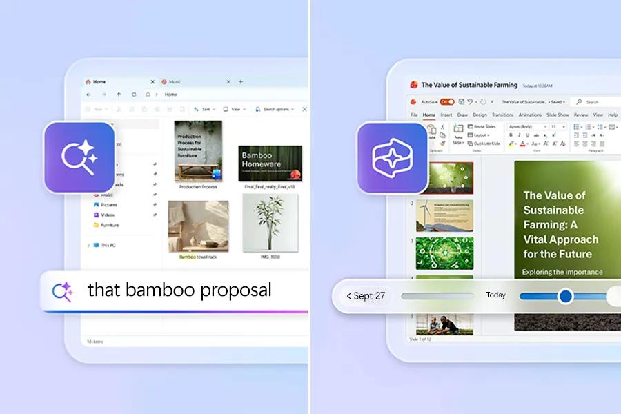 LG 14Z95U-G.AS67U1 Laptop Find It Instantly feature showing search functionality across browser and presentation applications