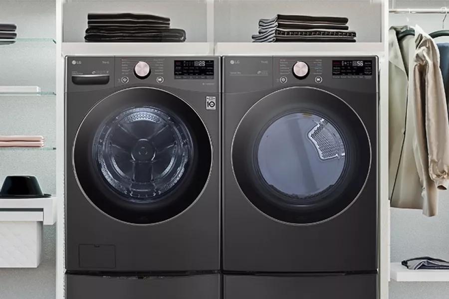 LG Ultra Large Capacity Front Load Washer & Smart Gas Dryer - White -  Superco Appliances, Furniture & Home Design