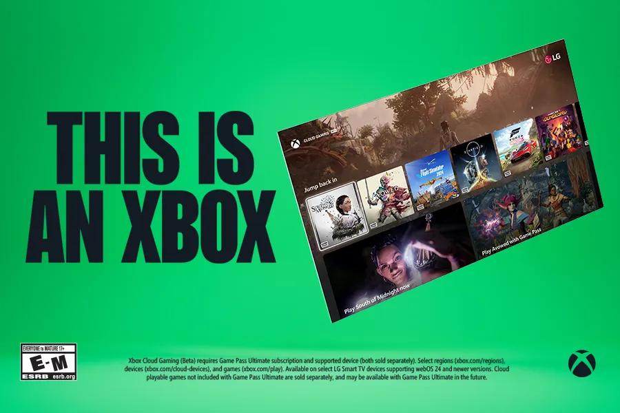THIS IS AN XBOX
CLOUD GAMING
Jump back in
EVERYONE to MATURE 17+
Play South of Midnight now
Play Avowed with Game Pass
Xbox Cloud Gaming (Beta) requires Game Pass Ultimate subscription and supported device (both sold separately). Select regions (xbox.com/regions), devices (xbox.com/cloud-devices), and games (xbox.com/play). Available on select LG Smart TV devices supporting webOS 24 and newer versions. Cloud playable games not included with Game Pass Ultimate are sold separately, and may be available with Game Pass Ultimate in the future.