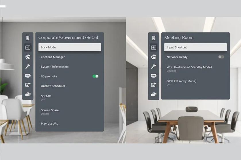 Digital Signage with easy menu setup