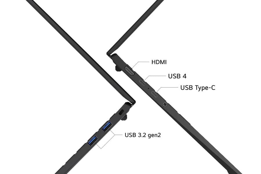 HDMI
USB 4 
USB Type-C
USB 3.2 gen2