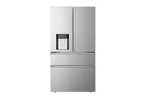 LG SIGNATURE UM22WZH98S 4 Door French Door Refrigerator with Zero Clearance and Big Craft Ice, front view.
