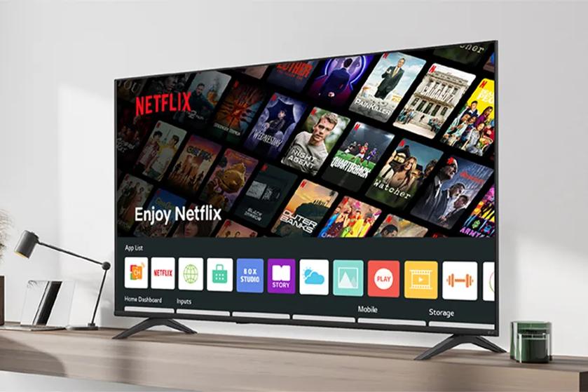 Netflix home screen on an LG UJ661H Hotel TV 