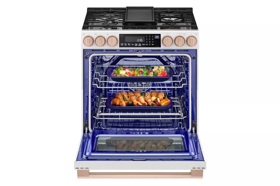 LG STUDIO 6.3 cu. ft. Essence White Electric SlideIn Range