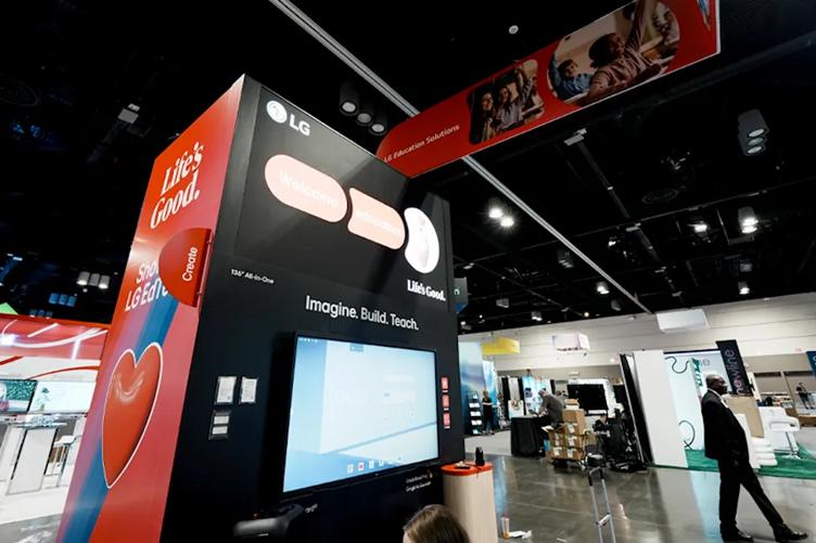 LG Business booth at the 2026 FETC educational tradeshow