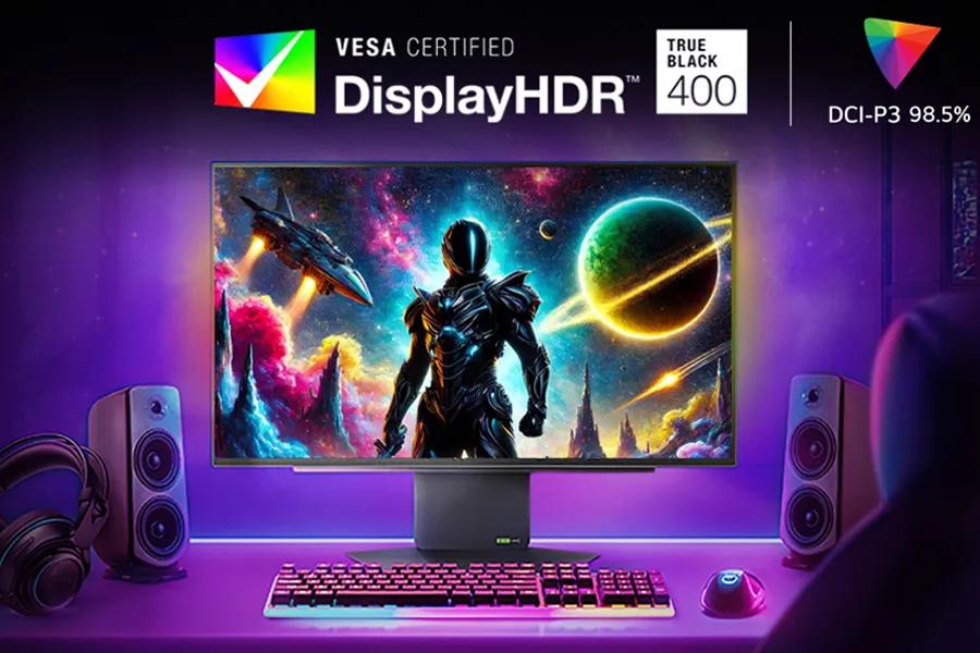 VESA CERTIFIED
TRUE
BLACK
DisplayHDR 400
DCI-P3 98.5%