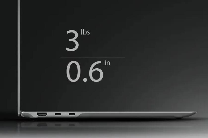 Side view of 16Z90U-H with text: 3 lbs, 0.6 in. 