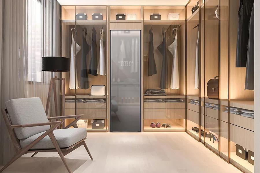 LG styler in a closet