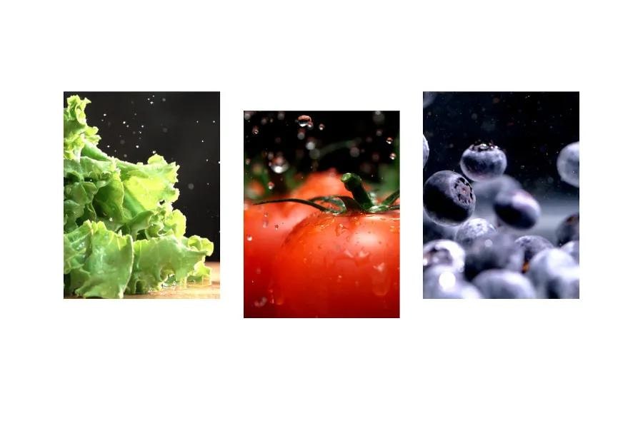 Image of lettuce, tomato and blue berries