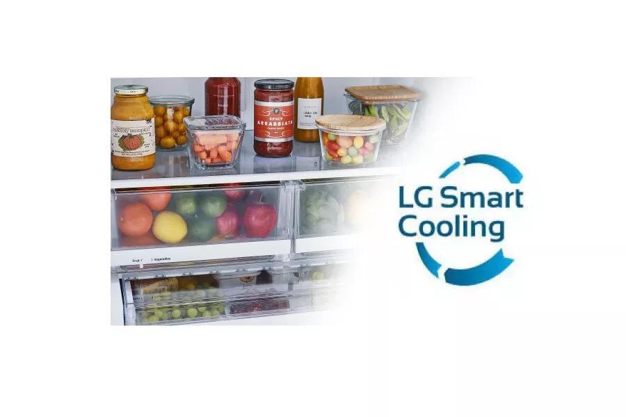 Refrigerator interior showcasing Smart Cooling System