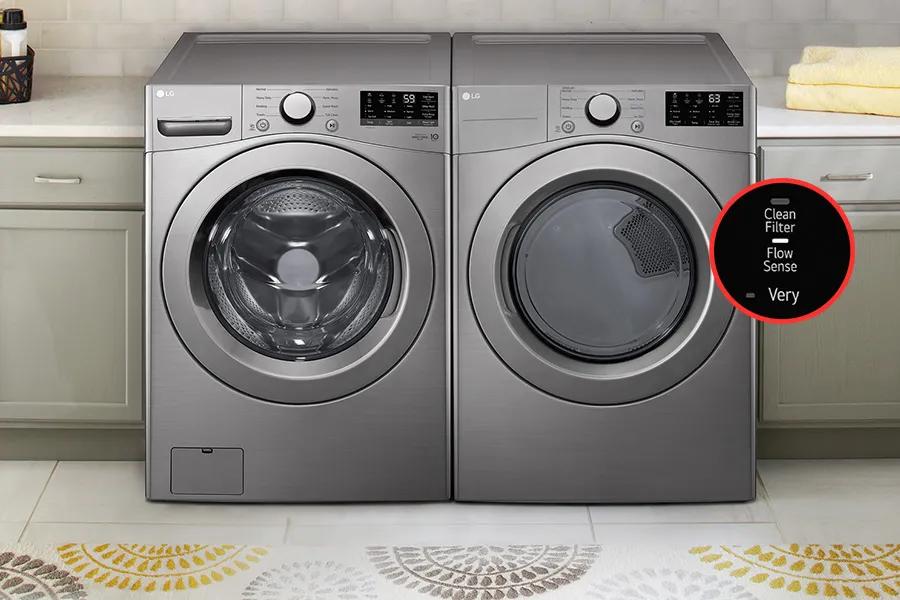 DLE3400V DLG3401V FlowSense® Duct Clogging and Lint Filter