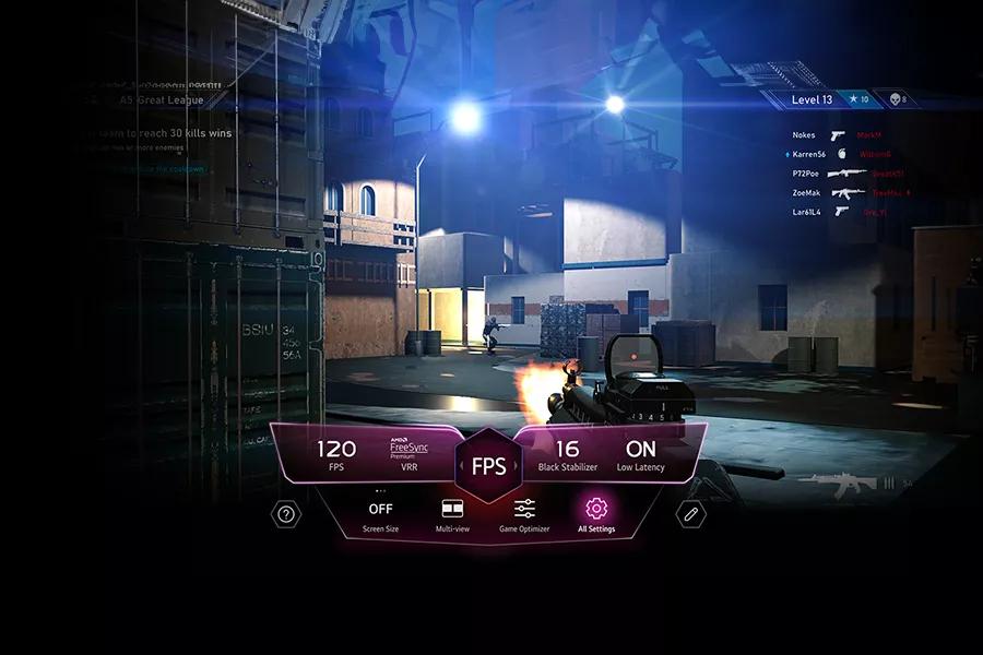 Still of a first-person shooter game.