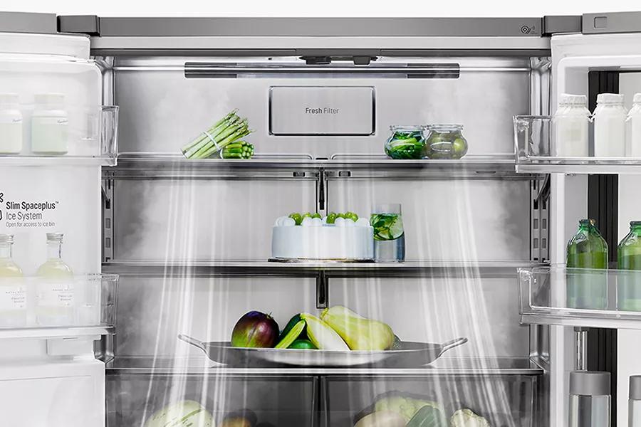 Refrigerator showcasing FRESHShield Cooling feature