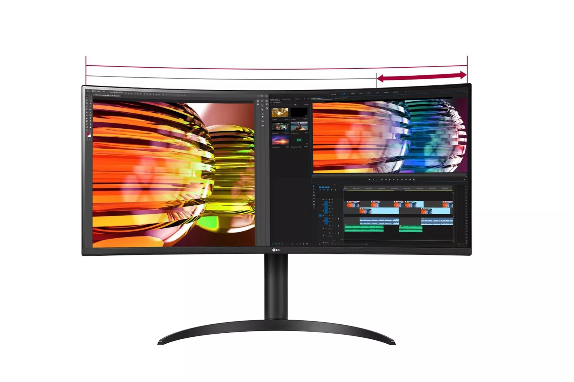 21 9 QHD display is great for the monitoring of footage for video editing and audio plugins and effects can be displayed at once