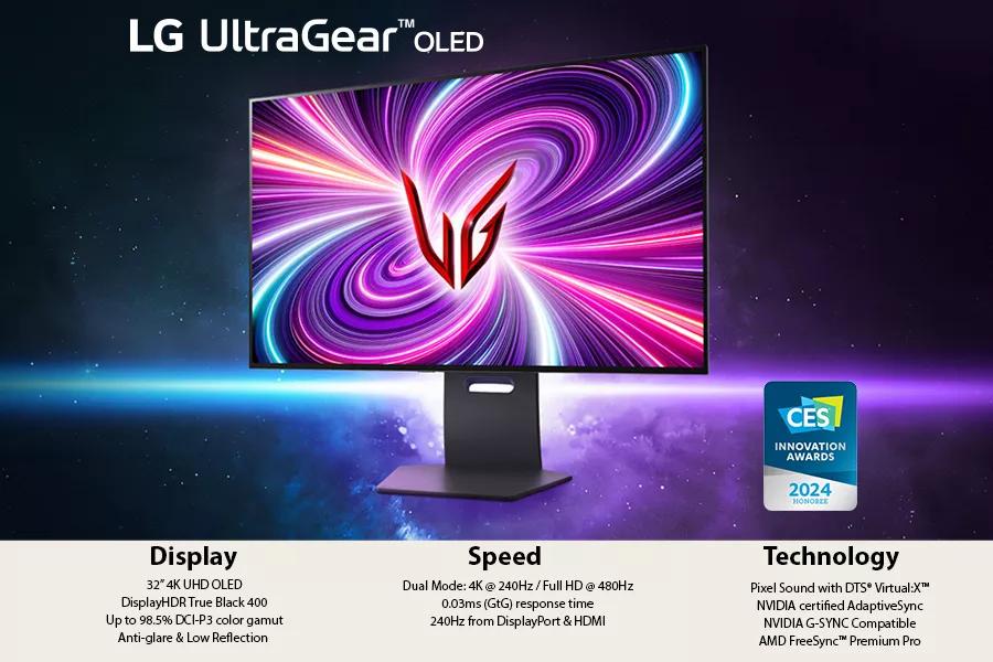 32-inch UltraGear™ OLED Gaming Monitor - 32GS95UE-B