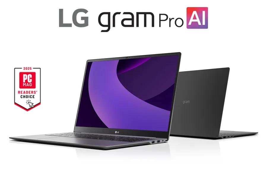 PC
MAG
READERS'
CHOICE
reddot winner 2025
DESIGN
AWARD
2025
LG gram Book