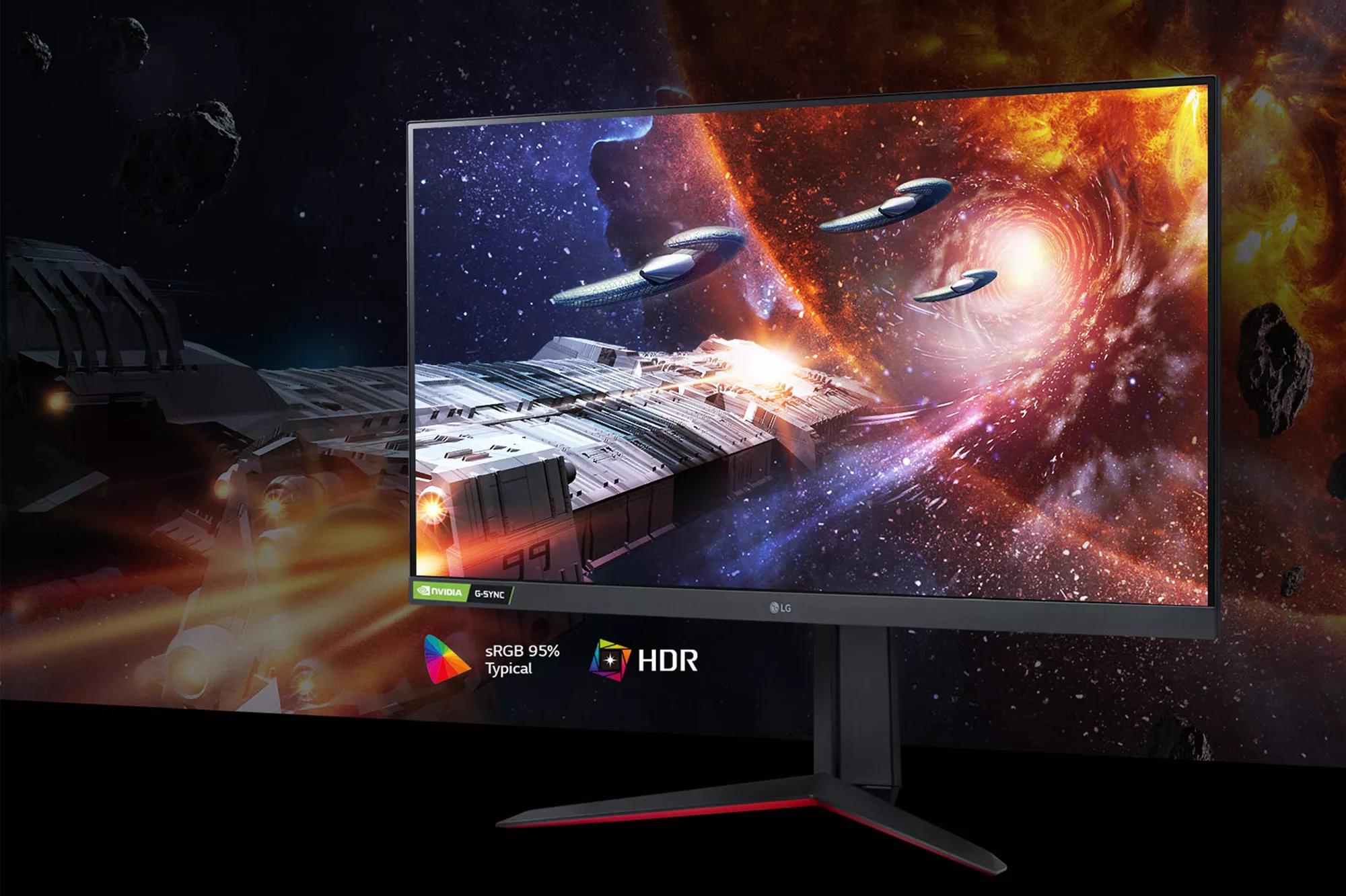 The Gaming Scene in Rich Colors and Contrast on The Monitor Supporting Hdr10 With Srgb 95  Typ