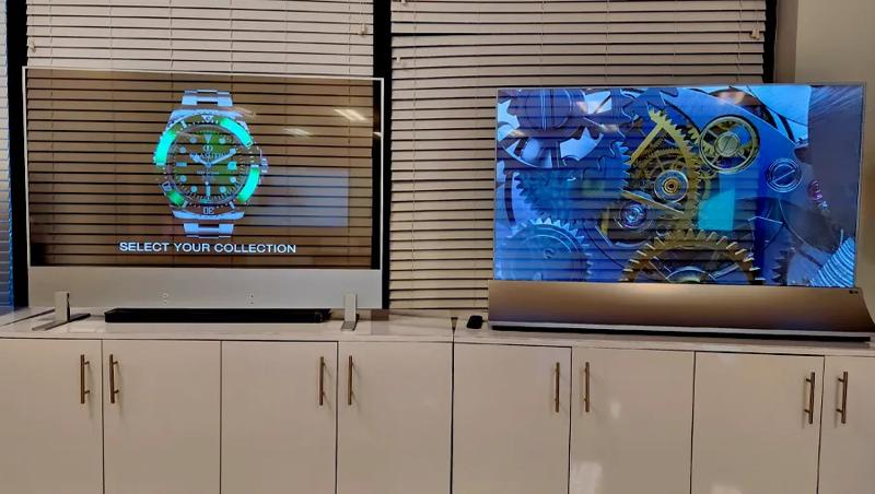 Transparent OLED displays in LG's Atlanta Business Innovation Center