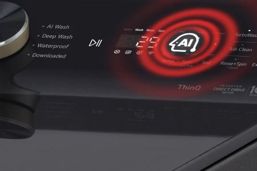  Al Wash
Deep Wash
Waterproof
Downloaded
Sense Wash Rinse Spin
Hot
Heavy
TurboWash
AI
Tub Clean
Cold
No Spin
Light
Temp. Spin Soil
Spin Only
Rinse+Spin *Signal
INVERTER
DIRECT DRIVE 10
MOTOR