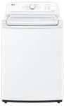 Front view of the white top-load WT6100 washer.