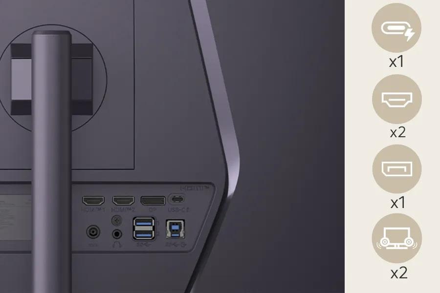 USB-C and More to Support Your Connections & Built-in Speakers