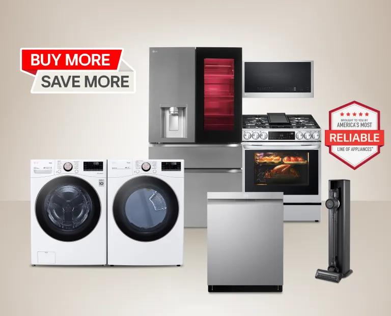 Mobile image for Choose reliability with LG appliance bundles