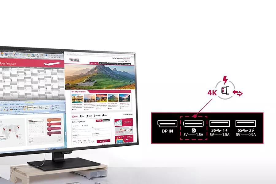 43” IPS UHD 4K Monitor with USB Type-C™, 4 HDMI, OnScreen Control