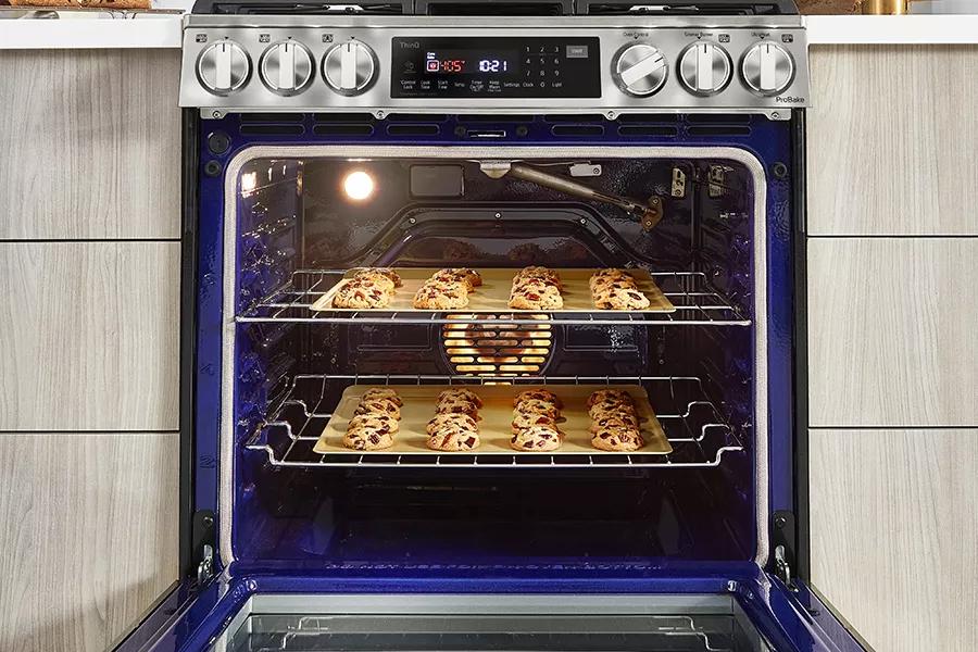 LG 30-inch Dual Fuel Range with Air Fry and ProBake® Convection LSDL63