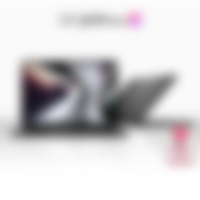 LG gram Book AI laptop shown open with a second view partially closed on a light, gradient background.