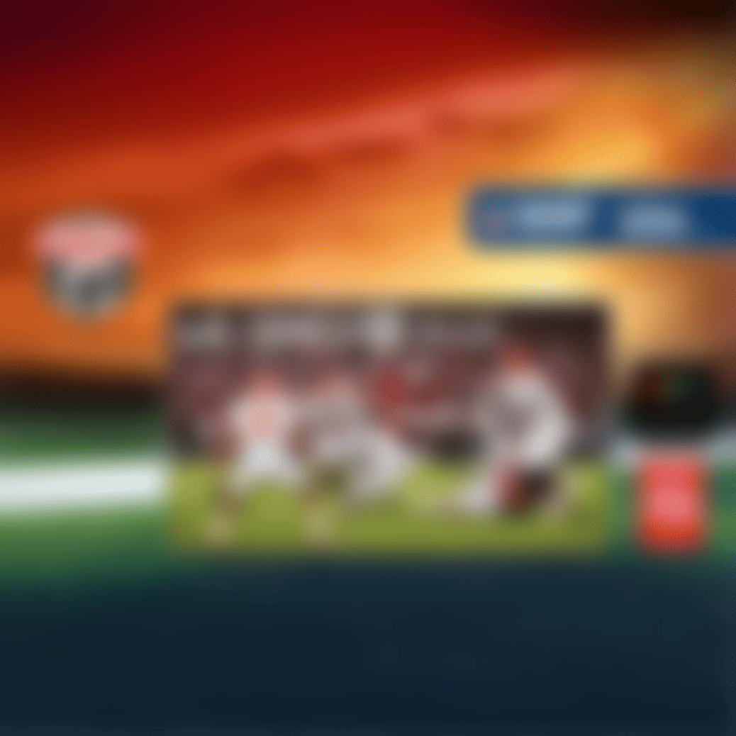 LG "Game Changers Event" promo showing an LG QNED AI Mini LED TV displaying a college football play, set against a stadium sunset and football field background. Badges highlight "100% Color Volume" and "CNET People's Picks 2026 #1 TV Brand." A banner offers "NFL Shop, a Fanatics Experience — up to $200 credits."