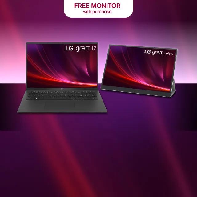 Image for $300 off a lightweight & AI-enabled LG gram laptop+FREE portable monitor