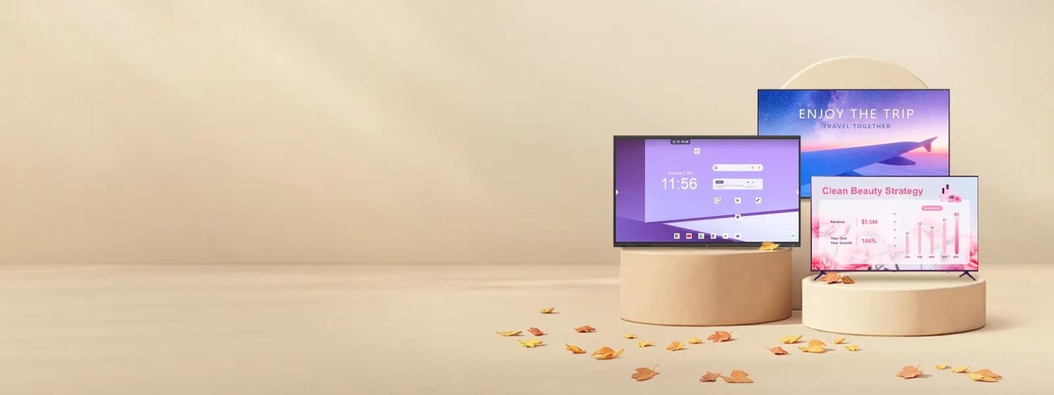 LG Signage on a fall background