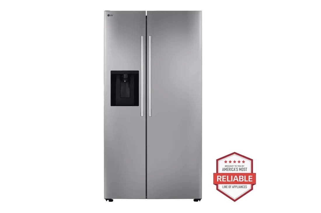 LG 27 cu. ft. Standard-Depth Side-by-side Refrigerator with Ice and Water and New Bar Handle Design (LS27T3230S)