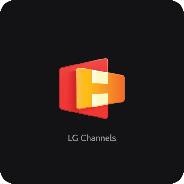 LG Channels logo on dark background with text reading LG Channels