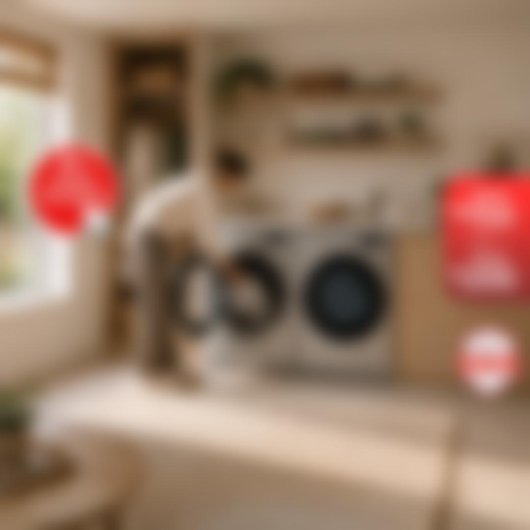 LG washer and dryer pair in a laundry room with a person loading laundry. LG Online Exclusive. Save $150 — or — Save $200. Badge: Brought to you by America's Most Reliable Line of Appliances.