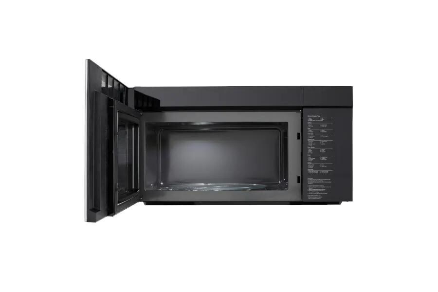 MVEL2035X Microwave with door open to show interior