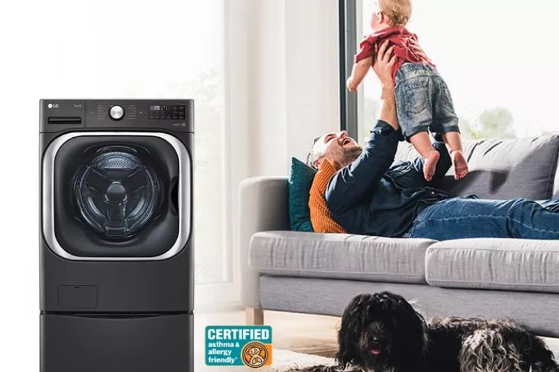 LG WM8900HBA 5.2 cu. ft. Mega Capacity Wi-Fi Enabled Front Load Washer with  TurboWash® & Built-In Intelligence - Black Steel