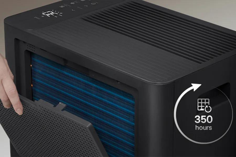 DT501BKR0 LG Dehumidifier with washable filter and 350 hours filter cleaning reminder indicator