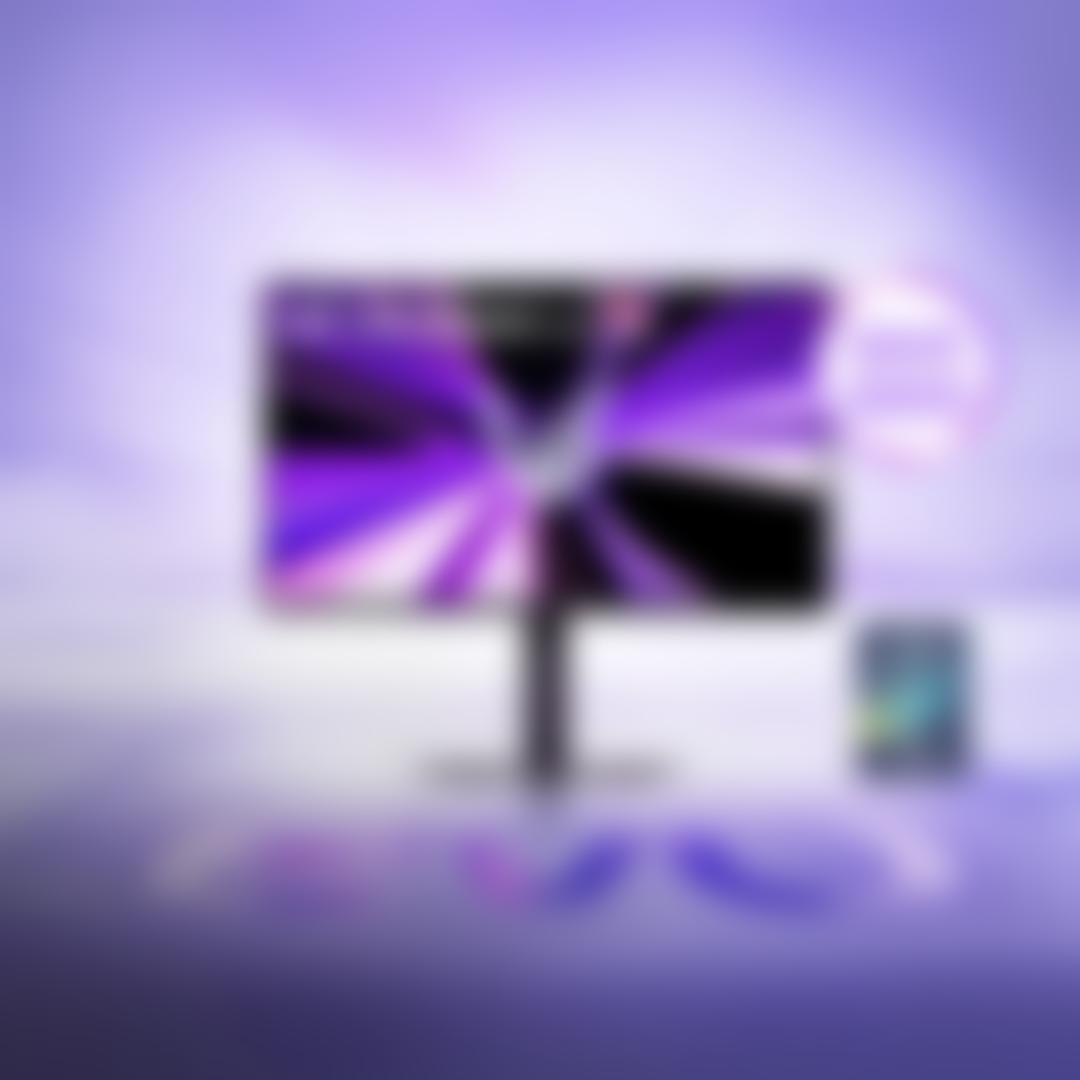 LG UltraGear evo AI gaming monitor on a purple gradient background with "evo" reflected below, SAVE $200 promotional callout, and CES Innovation Awards 2026 Best of Innovation badge.