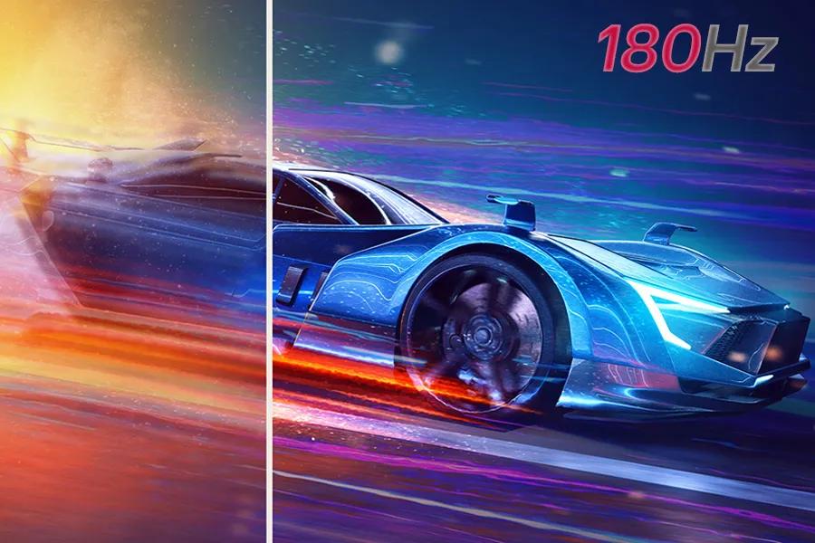 Ultra-fast at up to 180Hz & 1ms GtG