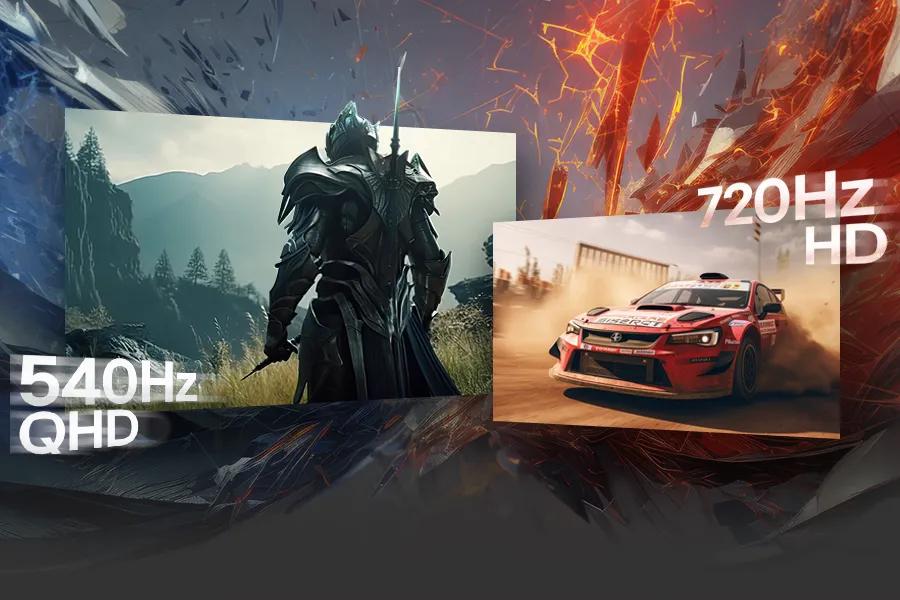 Dual Mode: QHD 540Hz for Detail or HD 720Hz for Speed
