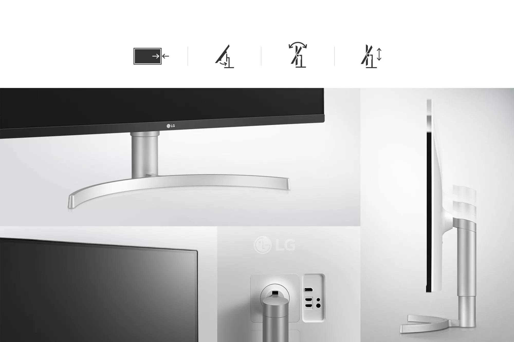 Height  Tilt adjustment One Click stand and 3 Side Virtually Borderless design