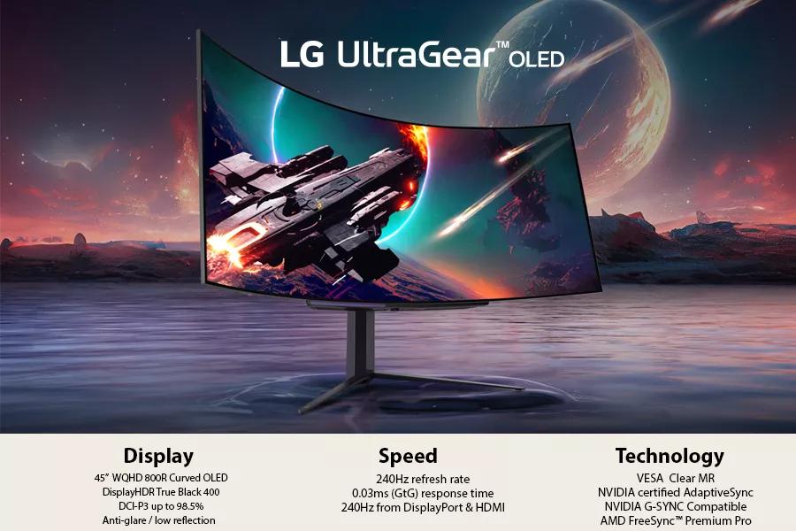 45-inch UltraGear™ Curved OLED Gaming Monitor - 39GS95QE-B