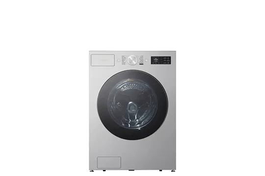 LG SIGNATURE WM9700HPA front-load washing machine with dark tinted door and full control panel, shown from the front against a white background