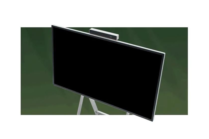 An animation of a One:Quick Flex display rotating orientation on its adjustable stand.