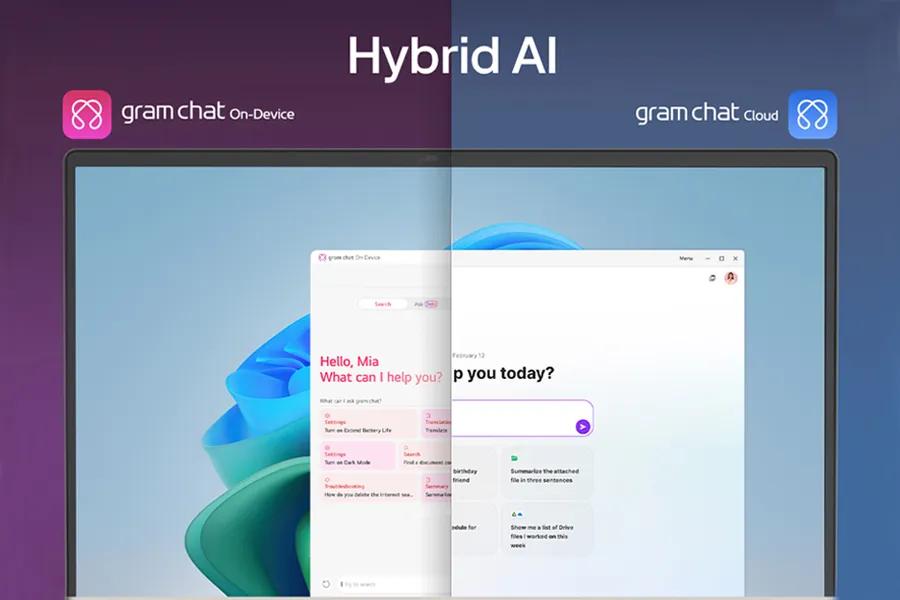 88 gram chat On-Device
Hybrid Al
On Device
Search
Hello, Mia
What can I help you? p you today?
birthday
Summarize the attached
file in three sentences
Show me a list of Drive
week
gram chat cloud 88