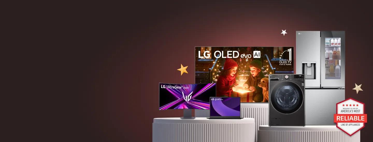 Promotional banner highlighting an LG CES 2026 Exclusive Offer, inviting users to shop best-in-class home innovations with exclusive site-wide deals on LG's latest products and appliances.