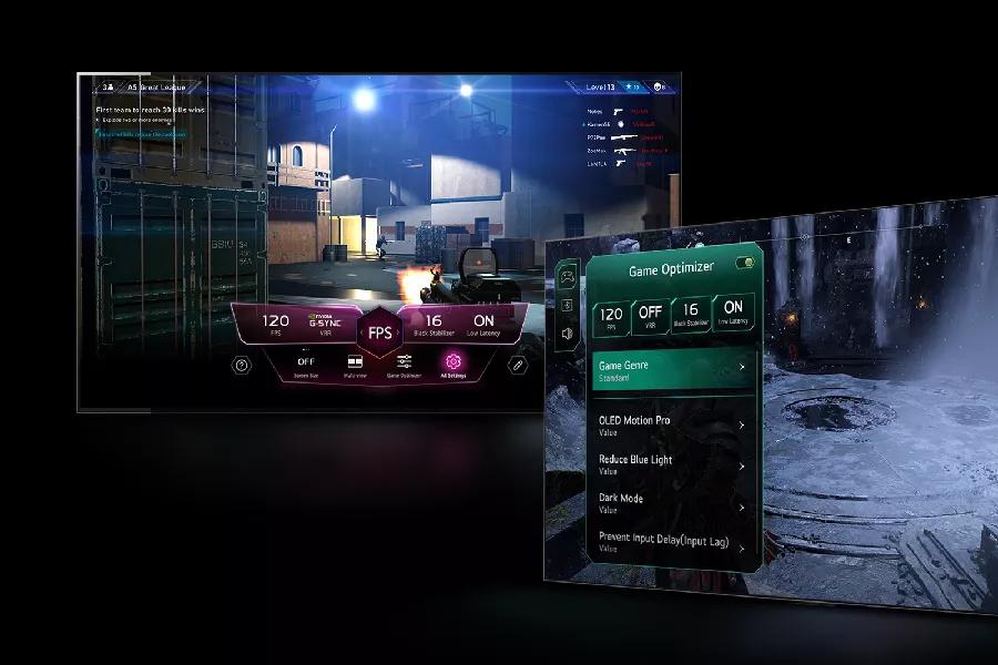 Game Optimizer menu on LG QNED MiniLED TV